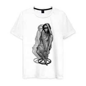 Мужская футболка хлопок с принтом Анджелина Джоли , 100% хлопок | прямой крой, круглый вырез горловины, длина до линии бедер, слегка спущенное плечо. | jolie | девушка | знаменитости | знаменитые личности | селебрити | суперзвезда | тело | фигура