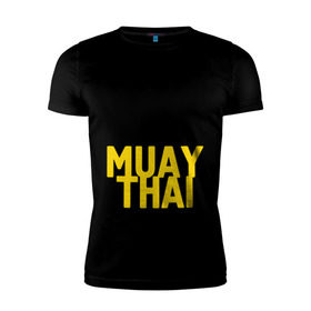 Мужская футболка премиум с принтом Муай тай (Muay Thai). , 92% хлопок, 8% лайкра | приталенный силуэт, круглый вырез ворота, длина до линии бедра, короткий рукав | бойцы | бокс | боксеры | спортивные | тайский бокс