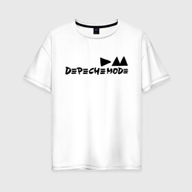 Женская футболка хлопок Oversize с принтом Depeche mode (9) , 100% хлопок | свободный крой, круглый ворот, спущенный рукав, длина до линии бедер
 | depeche | depeche mode | mode | депеш мод | дипиш мод | музыка | рок группа