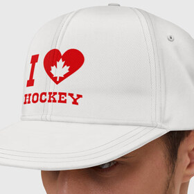 Кепка снепбек с прямым козырьком с принтом Я люблю канадский хоккей. , хлопок 100% |  | hockey | i love hochey | канада | кленовые листья | спорт | хоккей | я люблю хоккей