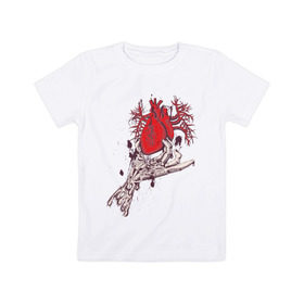 Детская футболка хлопок с принтом Механическое сердце , 100% хлопок | круглый вырез горловины, полуприлегающий силуэт, длина до линии бедер | любовь | сердце | сердце в руке