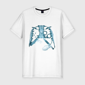 Мужская футболка премиум с принтом Рентген ребра , 92% хлопок, 8% лайкра | приталенный силуэт, круглый вырез ворота, длина до линии бедра, короткий рукав | dtg | гранаты | оружие | пистолет | ребра | ренген | ренгеновский снимок