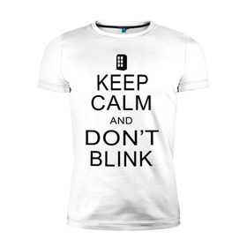 Мужская футболка премиум с принтом Don`t blink , 92% хлопок, 8% лайкра | приталенный силуэт, круглый вырез ворота, длина до линии бедра, короткий рукав | dont blink | keep calm | телефонная будка
