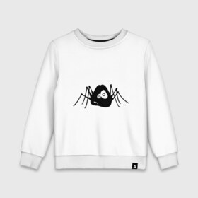 Детский свитшот хлопок с принтом Паучек , 100% хлопок | круглый вырез горловины, эластичные манжеты, пояс и воротник | грустный паук | паук | паучек | унылый паук