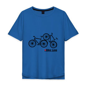 Мужская футболка хлопок Oversize с принтом Bike Love , 100% хлопок | свободный крой, круглый ворот, “спинка” длиннее передней части | Тематика изображения на принте: bike love | байкерам | велосипеды | для байкеров | для мотоциклистов | мотоциклистам