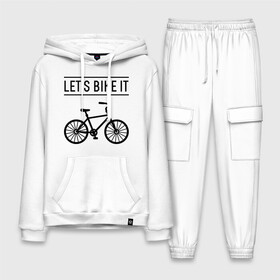 Мужской костюм хлопок с толстовкой с принтом Lets bike it ,  |  | bike | ride | байк | велик | велогонщик | велопробег | велосипед | велоспорт | кататься | прокатись
