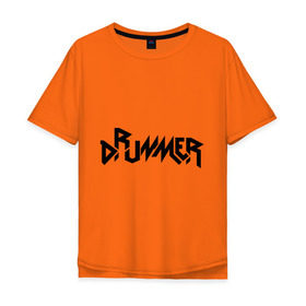 Мужская футболка хлопок Oversize с принтом Drummer , 100% хлопок | свободный крой, круглый ворот, “спинка” длиннее передней части | rock | барабанщик | музыка | музыкант | рок группа | ударные