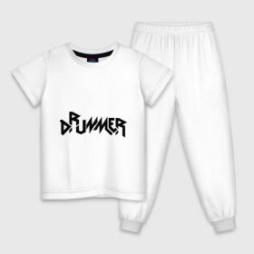 Детская пижама хлопок с принтом Drummer , 100% хлопок |  брюки и футболка прямого кроя, без карманов, на брюках мягкая резинка на поясе и по низу штанин
 | rock | барабанщик | музыка | музыкант | рок группа | ударные