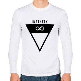 Мужской лонгслив хлопок с принтом Infinity Triangle , 100% хлопок |  | infinity | infinity triangle | swag | triangle | бесконечность | инфинити | свег | треугольник