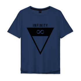 Мужская футболка хлопок Oversize с принтом Infinity Triangle , 100% хлопок | свободный крой, круглый ворот, “спинка” длиннее передней части | infinity | infinity triangle | swag | triangle | бесконечность | инфинити | свег | треугольник