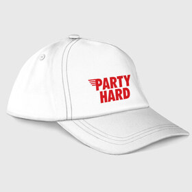 Бейсболка с принтом Party Hard , 100% хлопок | классический козырек, металлическая застежка-регулятор размера | hard | party | party hard | swag | sweg | сваг