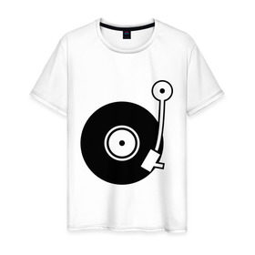 Мужская футболка хлопок с принтом Vinyl Mix , 100% хлопок | прямой крой, круглый вырез горловины, длина до линии бедер, слегка спущенное плечо. | dj | vinyl | винил | ди джей | диджей