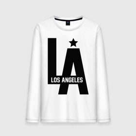 Мужской лонгслив хлопок с принтом Los Angeles Star , 100% хлопок |  | la | la style | los andgeles | los angeles | rnd | star | usa | америка | город ангелов | города | лос анджелес | лос анжелес | лосанджелес | лосанжелес | рэп | страны | сша | штаты