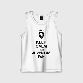 Детская майка хлопок с принтом keep calm I am juventus fan ,  |  | juventus | keep calm | болельщик | кип калм | фанат | футбол | ювентус