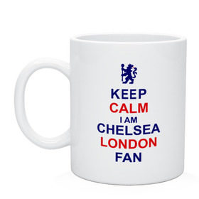 Кружка с принтом keep calm I am Chelsea London fan , керамика | объем — 330 мл, диаметр — 80 мм. Принт наносится на бока кружки, можно сделать два разных изображения | лондон