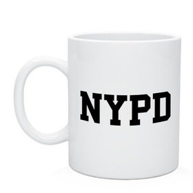 Кружка с принтом NYPD , керамика | объем — 330 мл, диаметр — 80 мм. Принт наносится на бока кружки, можно сделать два разных изображения | Тематика изображения на принте: new york | силовые структуры