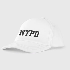 Детская бейсболка с принтом NYPD , 100% хлопок | классический козырек, металлическая застежка-регулятор размера | new york | силовые структуры