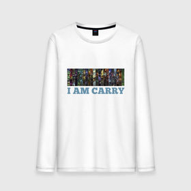 Мужской лонгслив хлопок с принтом I am carry , 100% хлопок |  | games | i am carry | league of legends | lol | лига легенд