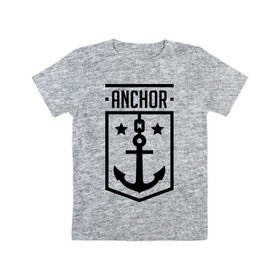 Детская футболка хлопок с принтом Anchor Shield , 100% хлопок | круглый вырез горловины, полуприлегающий силуэт, длина до линии бедер | anchor shield | анкор | море | морская тема | моряк | якорь | яхтклуб