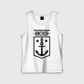 Детская майка хлопок с принтом Anchor Shield ,  |  | anchor shield | анкор | море | морская тема | моряк | якорь | яхтклуб