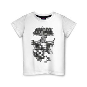 Детская футболка хлопок с принтом watch dogs skull , 100% хлопок | круглый вырез горловины, полуприлегающий силуэт, длина до линии бедер | знаки | сторожевые псы | цифры | череп