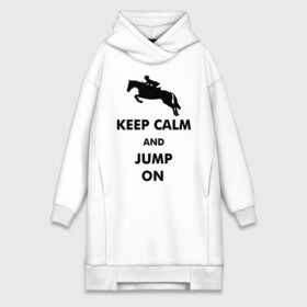 Платье-худи хлопок с принтом Keep Calm   конный спорт   лошади ,  |  | Тематика изображения на принте: keep calm | конный | лошади