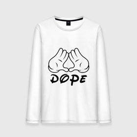 Мужской лонгслив хлопок с принтом Dope hands , 100% хлопок |  | 