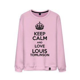 Мужской свитшот хлопок с принтом Keep calm and love Louis Tomlinson , 100% хлопок |  | Тематика изображения на принте: 1d | keep calm | louis tomlinson | music | one direction | луи томлинсон