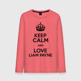 Мужской лонгслив хлопок с принтом Keep calm and love Liam Payne , 100% хлопок |  | Тематика изображения на принте: 1d | keep calm | liam payne | music | one direction | лиам пейн
