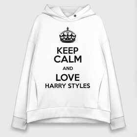 Женское худи Oversize хлопок с принтом Keep calm and love Harry Styles , френч-терри — 70% хлопок, 30% полиэстер. Мягкий теплый начес внутри —100% хлопок | боковые карманы, эластичные манжеты и нижняя кромка, капюшон на магнитной кнопке | 1d | harry styles | keep calm | music | one direction | гарри стайлс