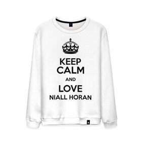 Мужской свитшот хлопок с принтом Keep calm and love Niall Horan , 100% хлопок |  | 1d | keep calm | music | niall horan | one direction | найл хоран