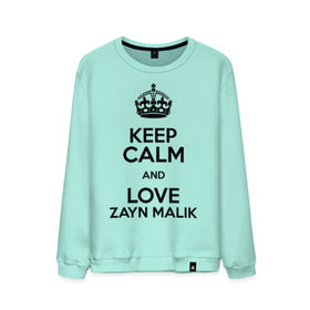 Мужской свитшот хлопок с принтом Keep calm and love Zayn Malik , 100% хлопок |  | 1d | keep calm | music | one direction | zayn malik | зейн малик
