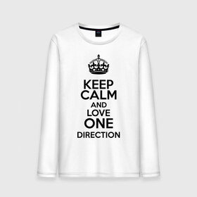 Мужской лонгслив хлопок с принтом Keep calm and love One Direction , 100% хлопок |  | 1d | keep calm | love one direction | music | one direction
