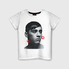 Детская футболка хлопок с принтом Zayn Malik , 100% хлопок | круглый вырез горловины, полуприлегающий силуэт, длина до линии бедер | 1d | keep calm | kiss | music | one direction | zayn malik | зейн малик | поцелуй