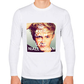 Мужской лонгслив хлопок с принтом Keep calm and love Niall Horan , 100% хлопок |  | 1d | keep calm | music | niall horan | one direction | найл хоран