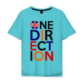 Мужская футболка хлопок Oversize с принтом One direction , 100% хлопок | свободный крой, круглый ворот, “спинка” длиннее передней части | 1d | british flag | i love one direction | keep calm | music | one direction | британский флаг