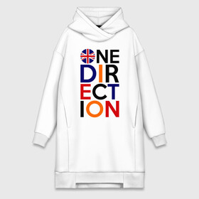 Платье-худи хлопок с принтом One direction ,  |  | 1d | british flag | i love one direction | keep calm | music | one direction | британский флаг