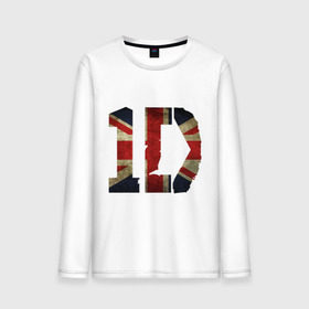 Мужской лонгслив хлопок с принтом 1D British flag , 100% хлопок |  | 1d | british flag | flag | keep calm | music | one direction | британский флаг | флаг