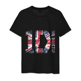 Мужская футболка хлопок с принтом 1D , 100% хлопок | прямой крой, круглый вырез горловины, длина до линии бедер, слегка спущенное плечо. | Тематика изображения на принте: 1d | british flag | flag | keep calm | music | one direction | британский флаг | флаг