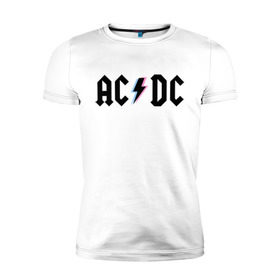 Мужская футболка премиум с принтом ACDC , 92% хлопок, 8% лайкра | приталенный силуэт, круглый вырез ворота, длина до линии бедра, короткий рукав | acdc | rock | блюз рок | рок | рок группа | рок н ролл | хард рок | эйсидиси
