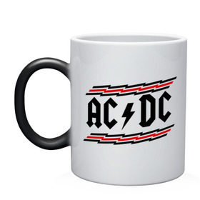 Кружка хамелеон с принтом ACDC , керамика | меняет цвет при нагревании, емкость 330 мл | acdc | rock | блюз рок | рок | рок группа | рок н ролл | хард рок | эйсидиси