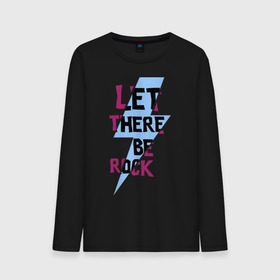 Мужской лонгслив хлопок с принтом Let there be rock , 100% хлопок |  | Тематика изображения на принте: acdc | rock | блюз рок | рок | рок группа | рок н ролл | хард рок | эйсидиси