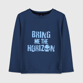 Детский лонгслив хлопок с принтом Bring me the horizon череп , 100% хлопок | круглый вырез горловины, полуприлегающий силуэт, длина до линии бедер | bmth | bring me the horizon | hardcore | kubana 2014 | rock | дэткор | музыка | рок | рок группы | череп | черепок