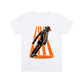 Детская футболка хлопок с принтом Майкл Джексон легенда , 100% хлопок | круглый вырез горловины, полуприлегающий силуэт, длина до линии бедер | легенда | майкл | майкл джексон | майкл джексон легенда | поп король