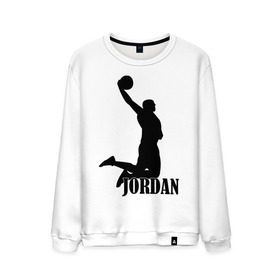 Мужской свитшот хлопок с принтом Michael Jordan. , 100% хлопок |  | basketball | баскетбол | джордан | майкл джордан | спорт