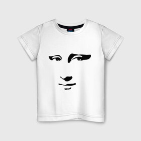 Детская футболка хлопок с принтом Джаконда , 100% хлопок | круглый вырез горловины, полуприлегающий силуэт, длина до линии бедер | Тематика изображения на принте: джаконда | дицо | мона лиза | портрет