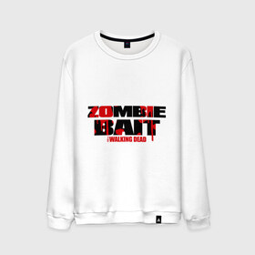 Мужской свитшот хлопок с принтом Zombie bait , 100% хлопок |  | Тематика изображения на принте: зомби