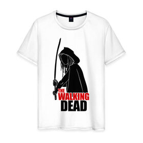 Мужская футболка хлопок с принтом The walking dead , 100% хлопок | прямой крой, круглый вырез горловины, длина до линии бедер, слегка спущенное плечо. | 