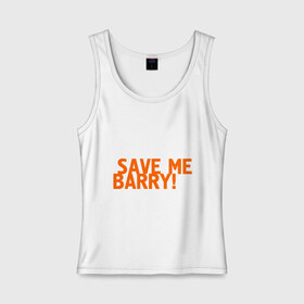 Женская майка хлопок с принтом Save me, Barry! , 95% хлопок, 5% эластан |  | misfits