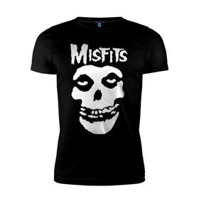 Мужская футболка премиум с принтом Misfits , 92% хлопок, 8% лайкра | приталенный силуэт, круглый вырез ворота, длина до линии бедра, короткий рукав | Тематика изображения на принте: misfits